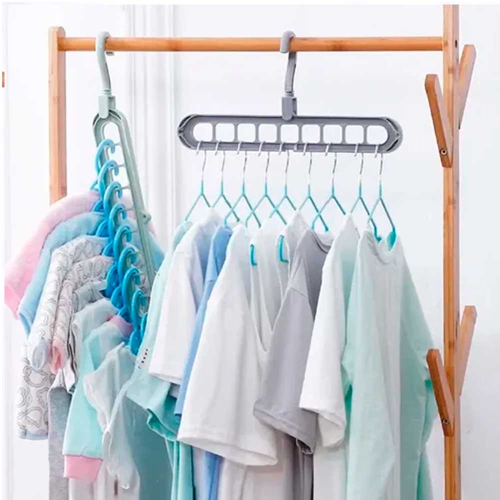 Kit Ganchos de ropa x 10 + Ganchos ahorradores x 4