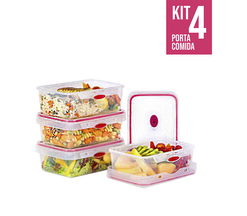 Recipientes plásticos kit  x 4 Unds.