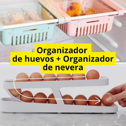 Kit organizador de huevos + Organizador de nevera